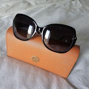 Tory Burch Sunglasses TY7059 1145/11 Black Stitch/Grey
